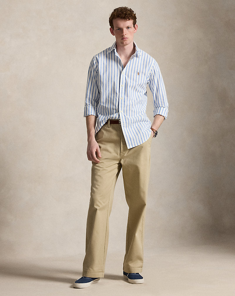 Custom Fit Striped Oxford Shirt Blue/White