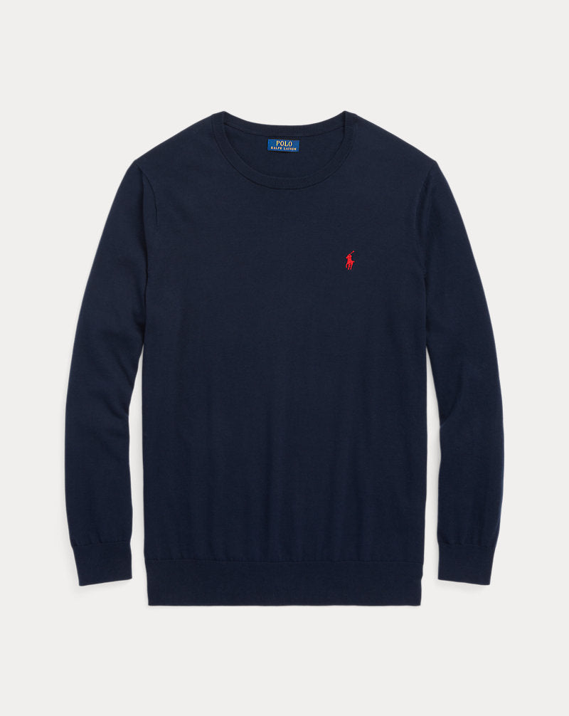 Cotton Crewneck Jumper Hunter Navy