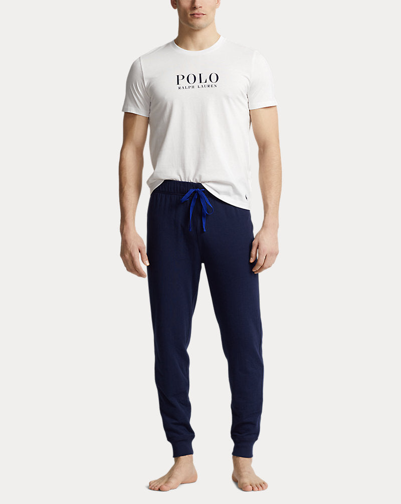 Logo Cotton Jersey Sleep Shirt White