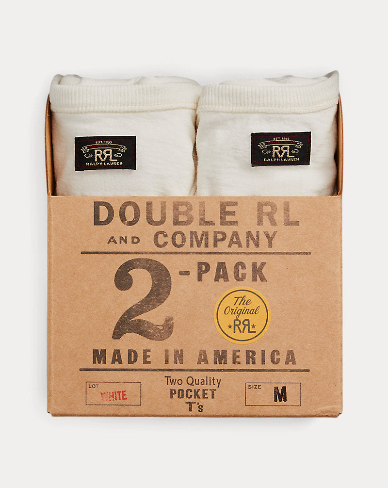 Garment-Dyed Pocket T-Shirt Two-Pack Warm White
