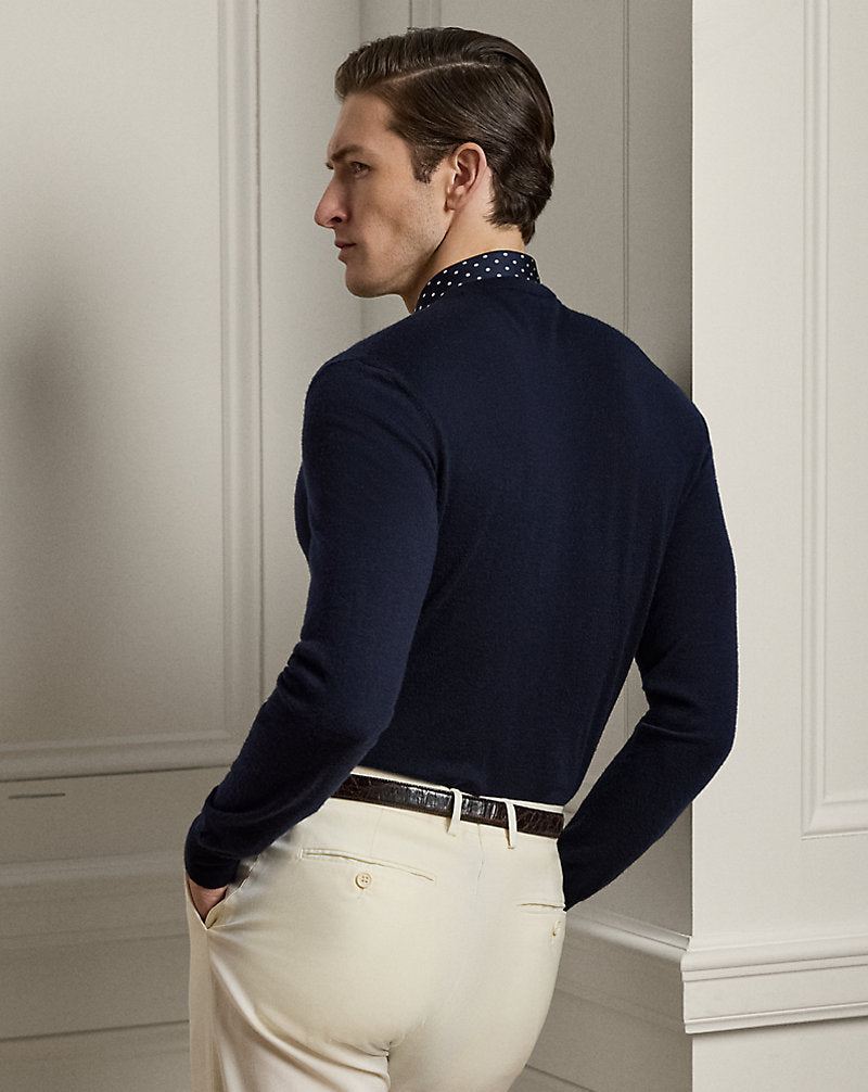 Cashmere Crewneck Jumper Classic Chairman Navy