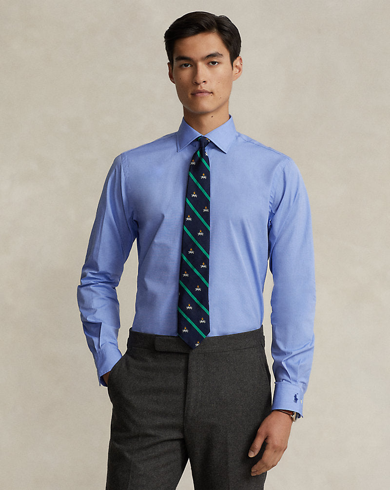 Regent Custom Fit End-on-End Shirt Blue