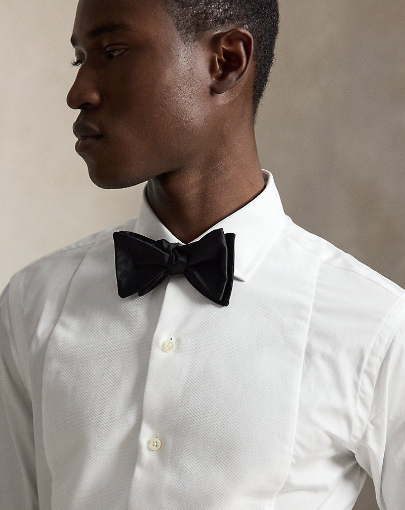 Custom Fit French Cuff Tuxedo Shirt White