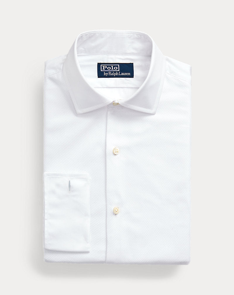 Custom Fit French Cuff Tuxedo Shirt White
