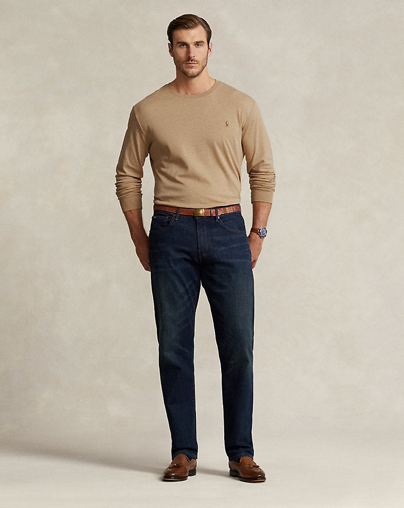 Soft Cotton Long-Sleeve T-Shirt Classic Camel Heather