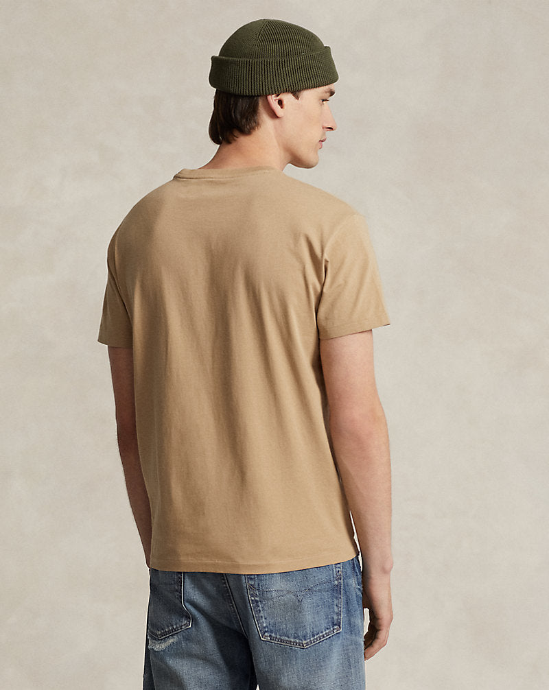 Classic Fit Jersey Crewneck T-Shirt Luxury Tan