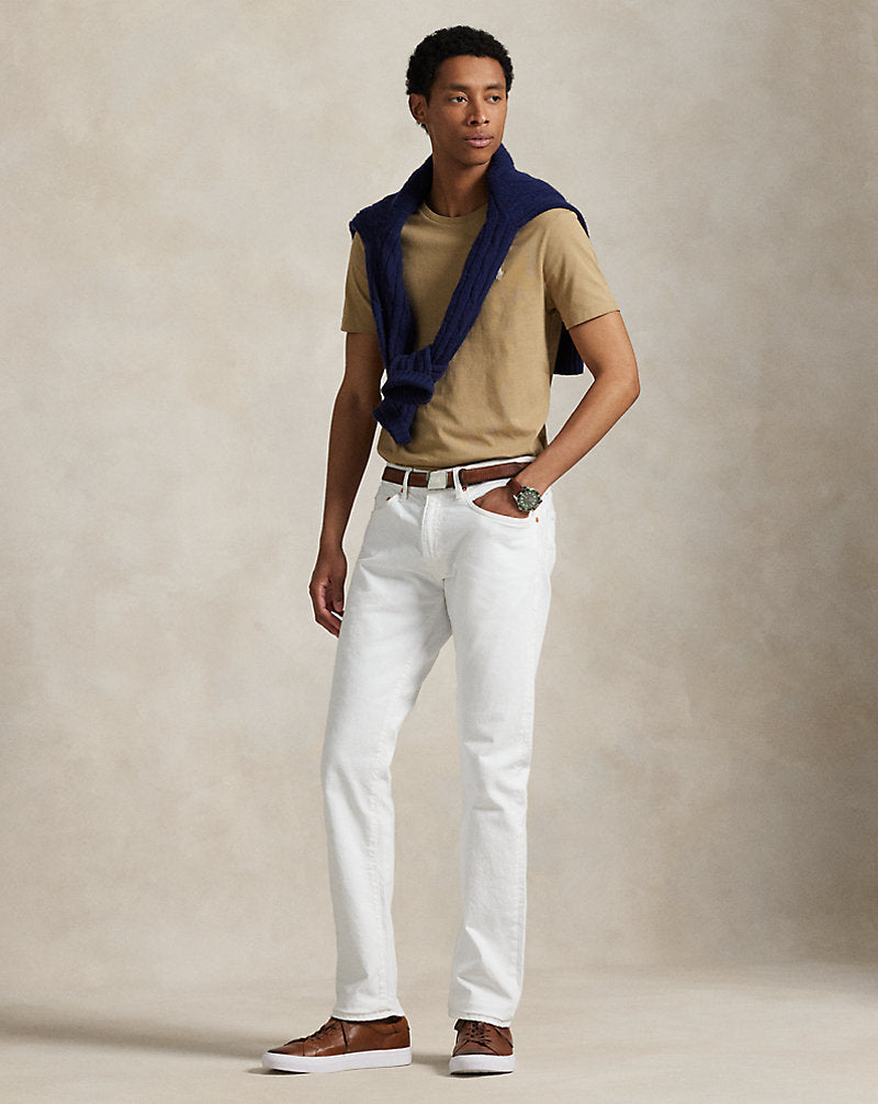 Custom Slim Fit Jersey Crewneck T-Shirt Caf¨¦ Tan