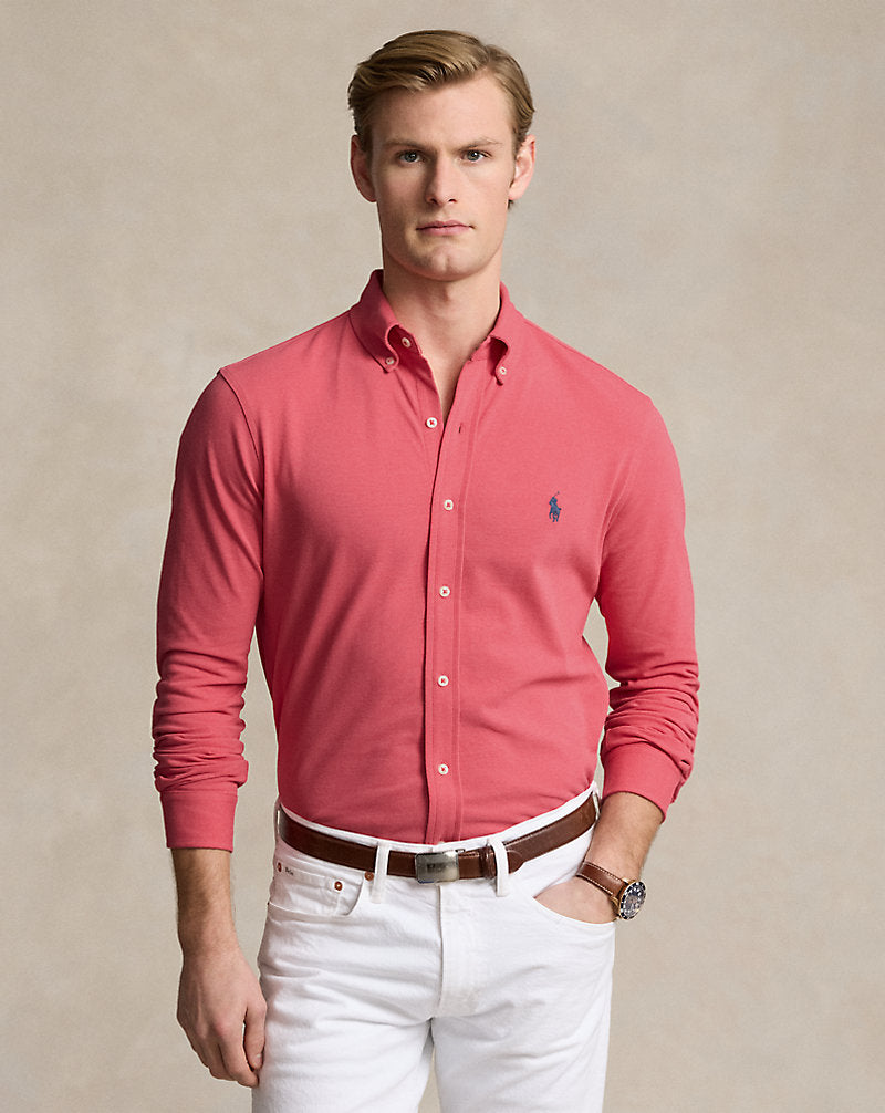 Featherweight Mesh Shirt Pale Red