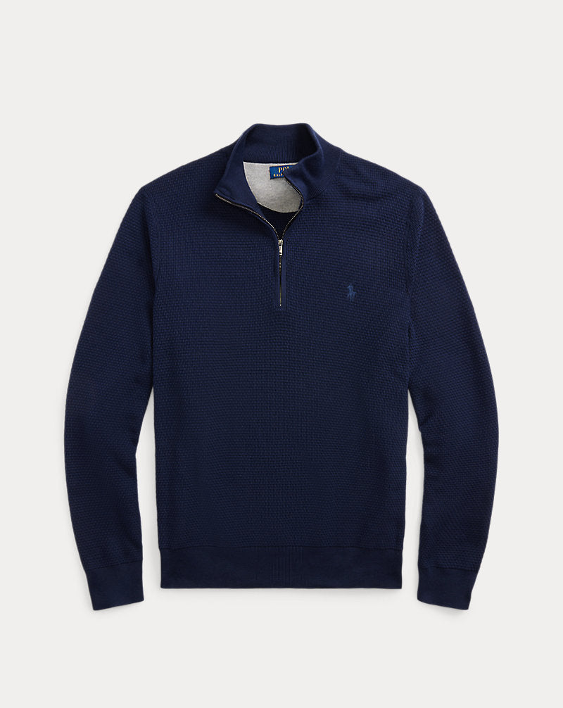 Performance Quarter-Zip Jumper Refined Navy