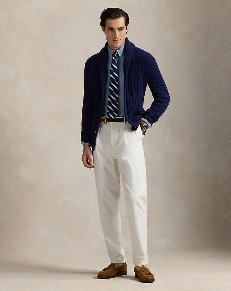 Custom Fit Indigo Chambray Shirt Nimes Blue/White