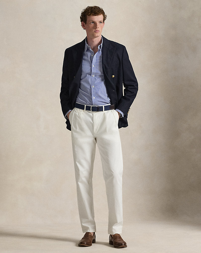 Slim Fit Striped Stretch Poplin Shirt Blue/White Bengal Stripe