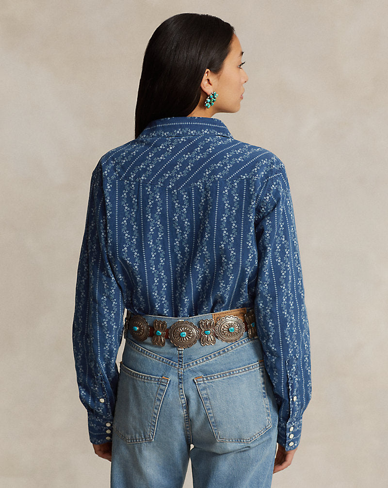 Naiomi Glasses Print Western Shirt 6267a Arcadia Calico