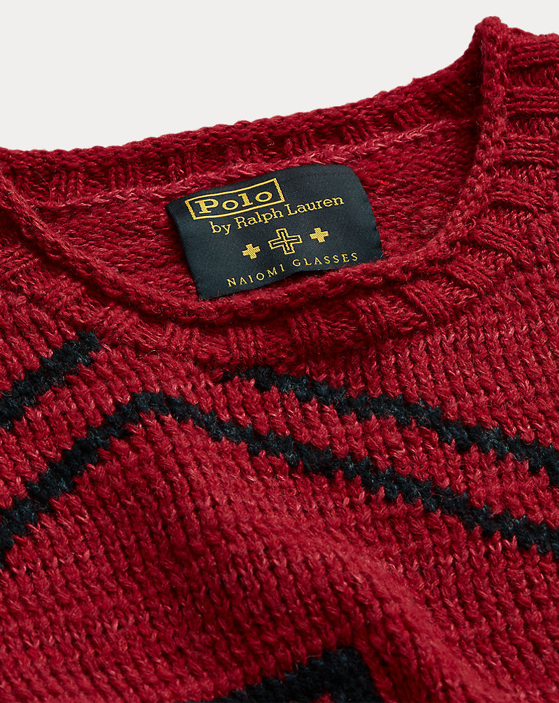 Naiomi Glasses Wool-Blend Jumper Red Combo