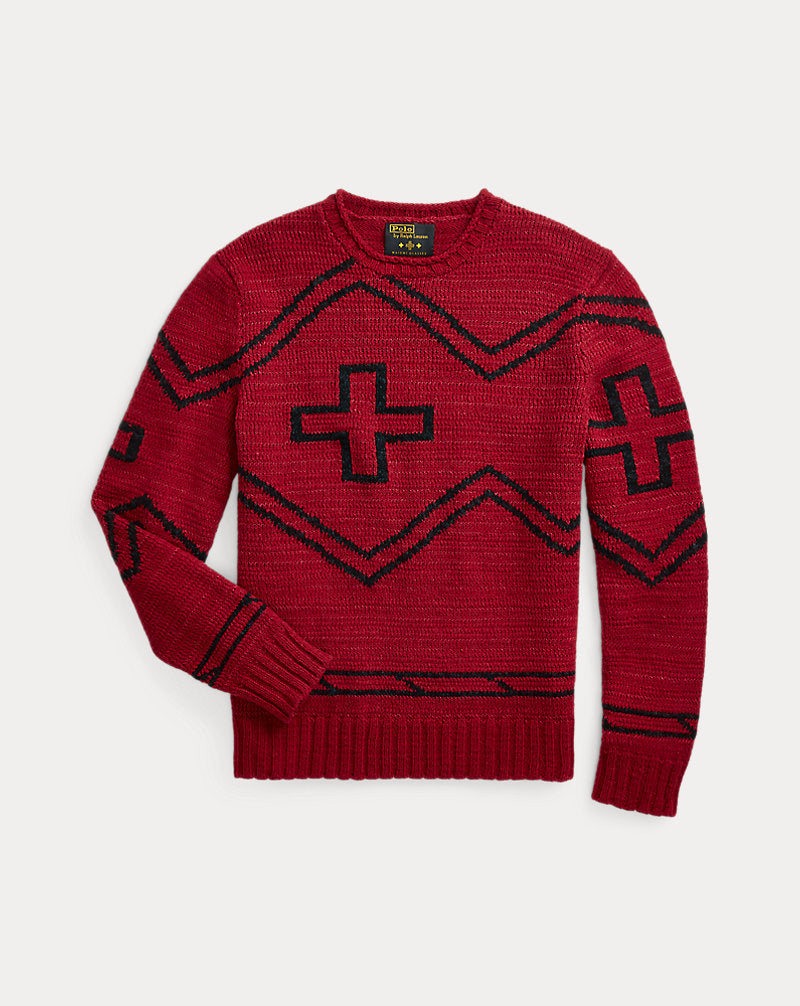 Naiomi Glasses Wool-Blend Jumper Red Combo