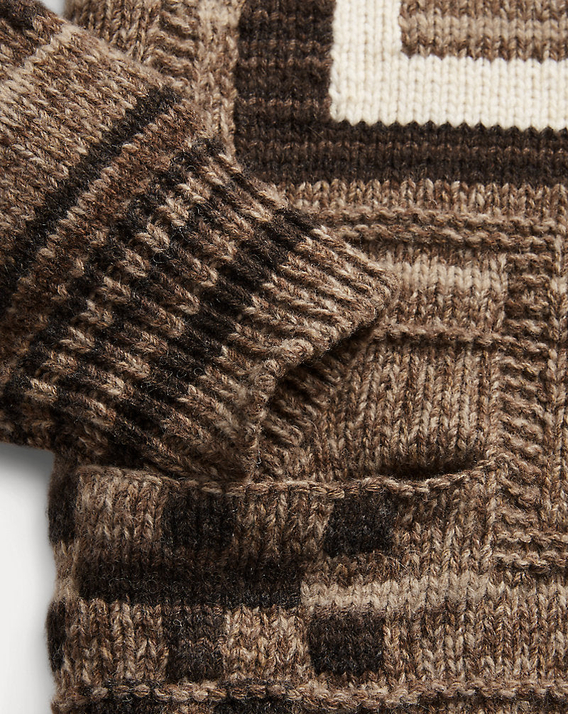 Naiomi Glasses Full-Zip Jumper Brown Combo
