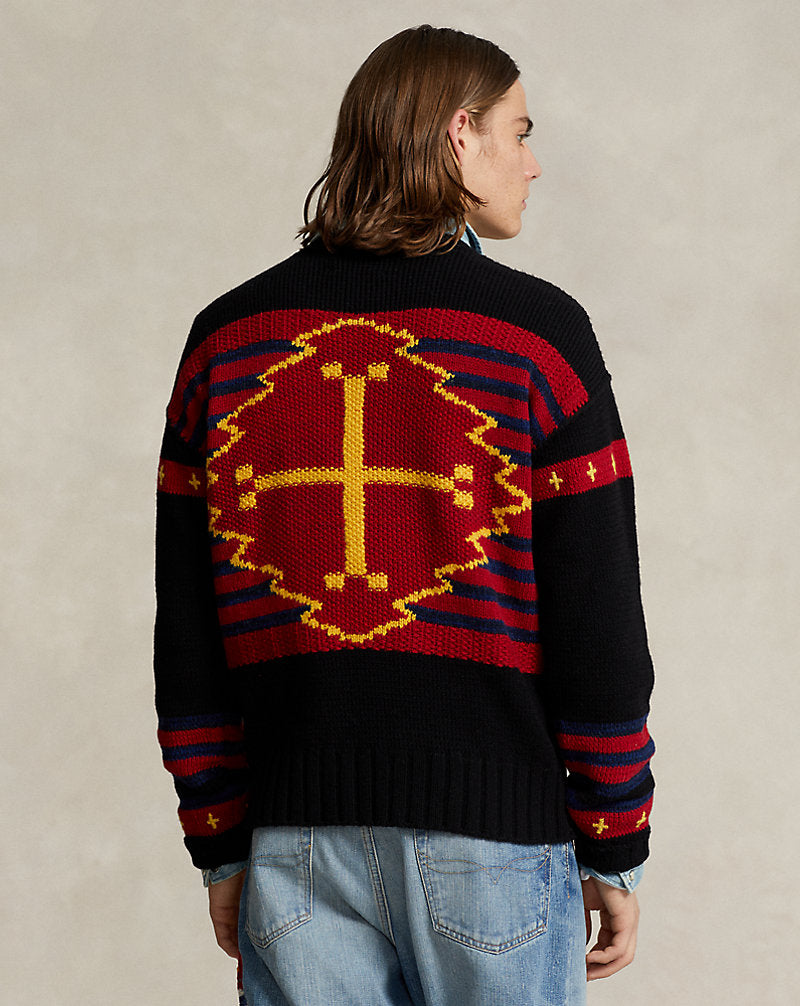 Naiomi Glasses Wool-Blend Jumper Black Combo