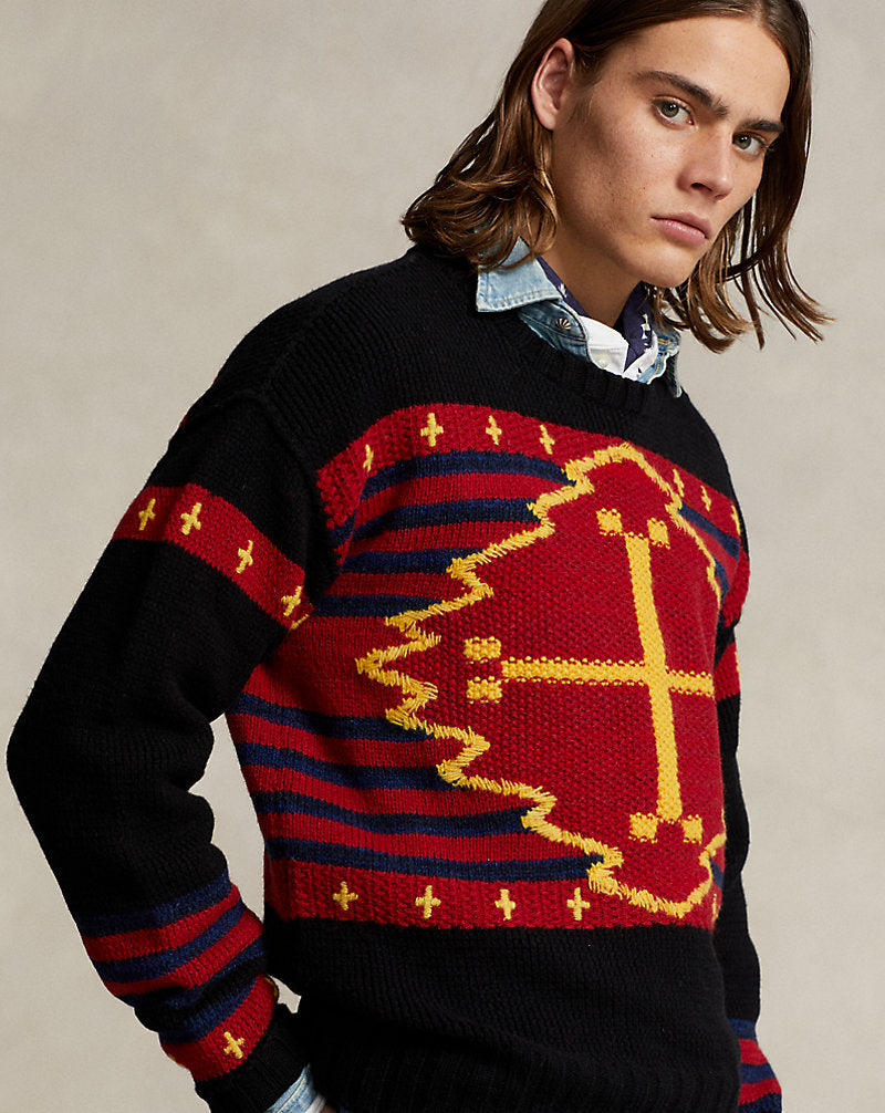 Naiomi Glasses Wool-Blend Jumper Black Combo