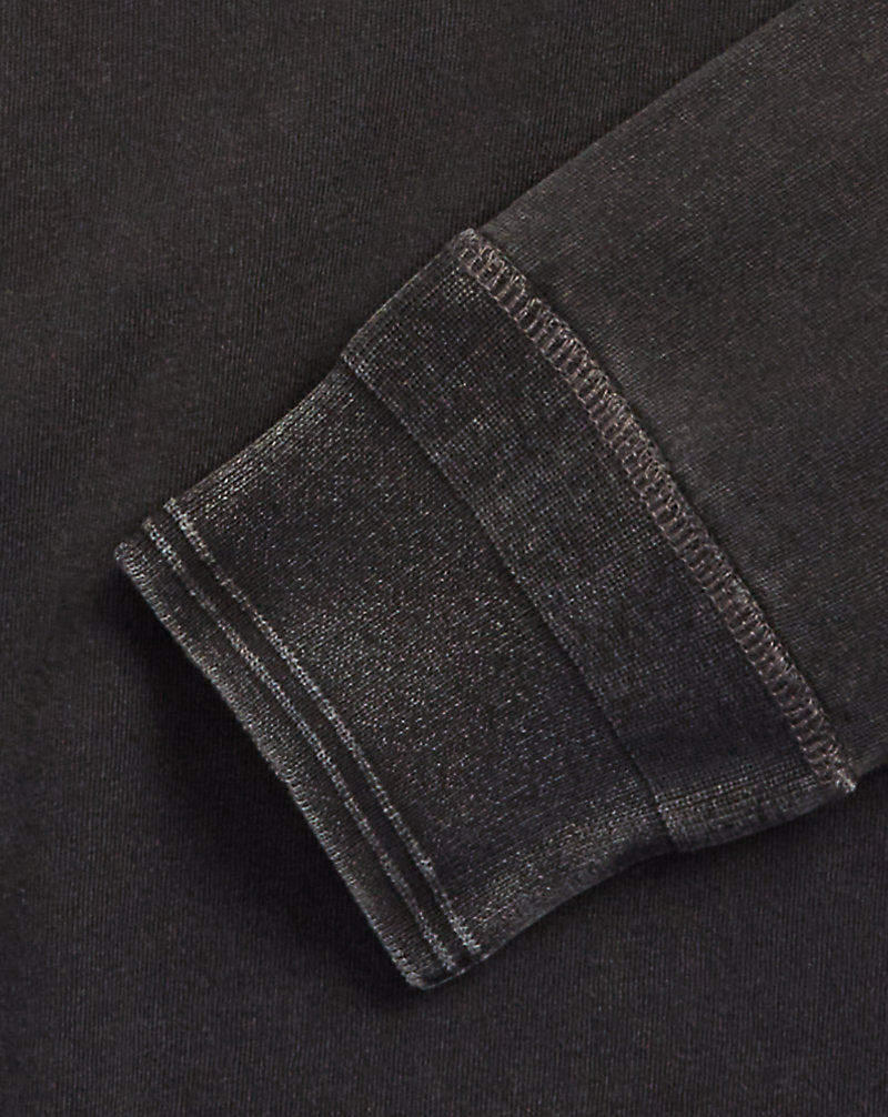 Indigo Jersey Henley Shirt Sulphur Black