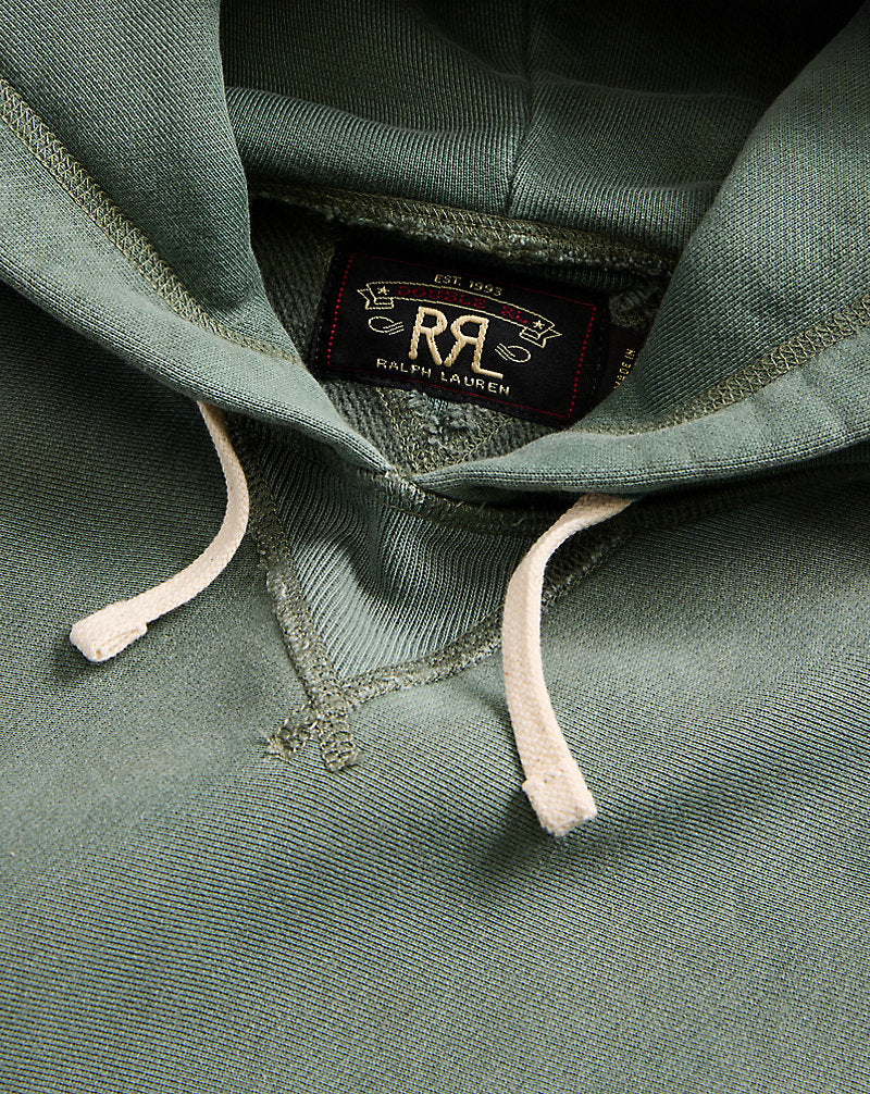 Garment-Dyed Fleece Hoodie Collegiate Green