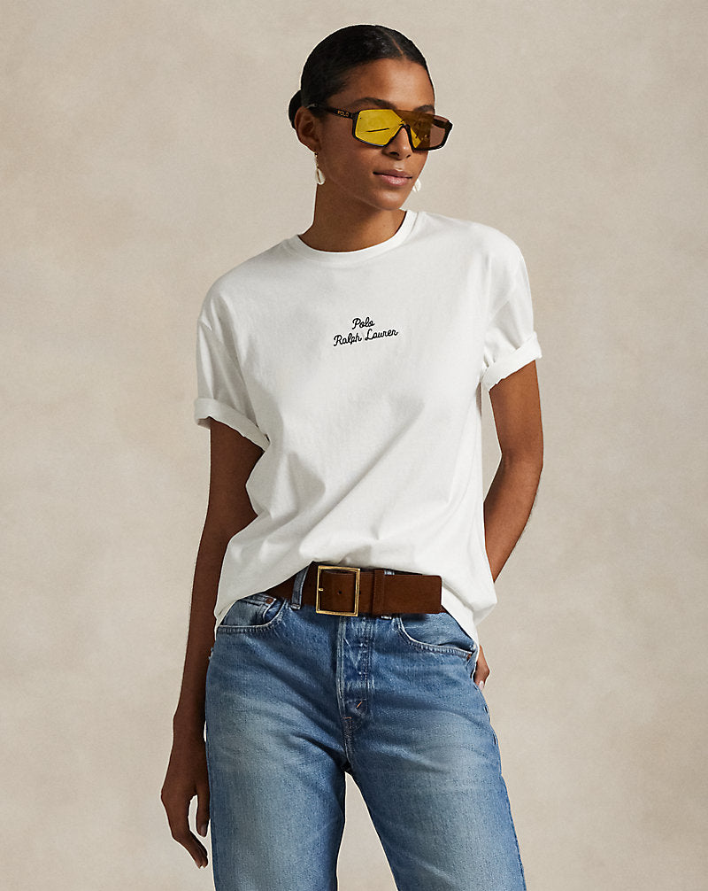 Classic Fit Logo Jersey T-Shirt White