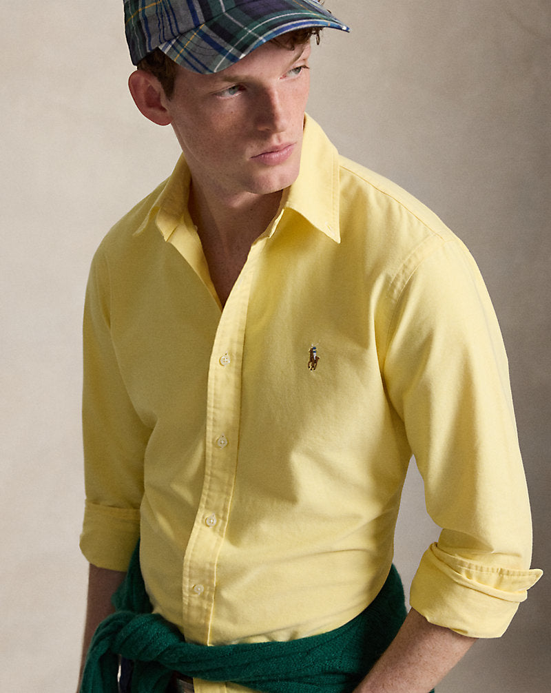 Custom Fit Oxford Shirt Yellow Oxford