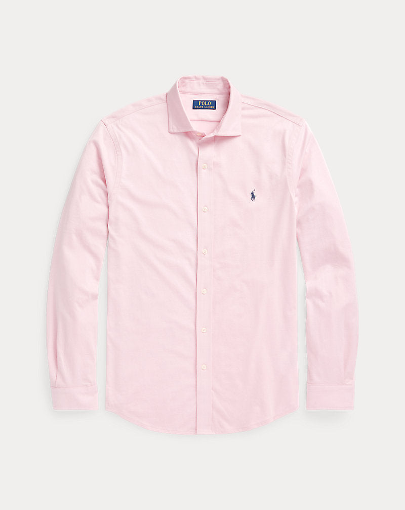 Jersey Spread-Collar Shirt Garden Pink