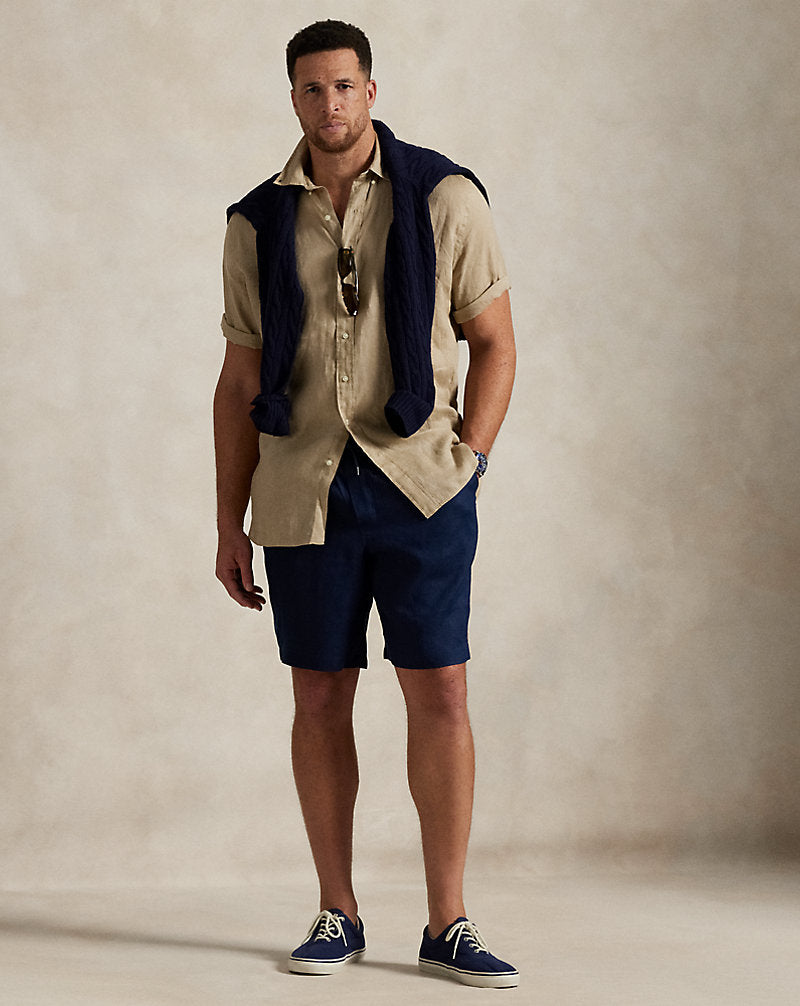 Polo Prepster Leinen-Shorts Newport Navy