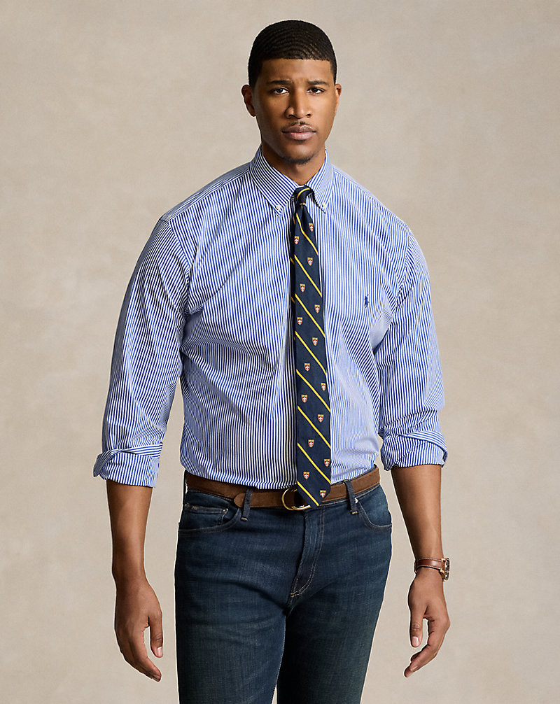 Bengal-Stripe Stretch Poplin Shirt Blue/White Bengal Stripe