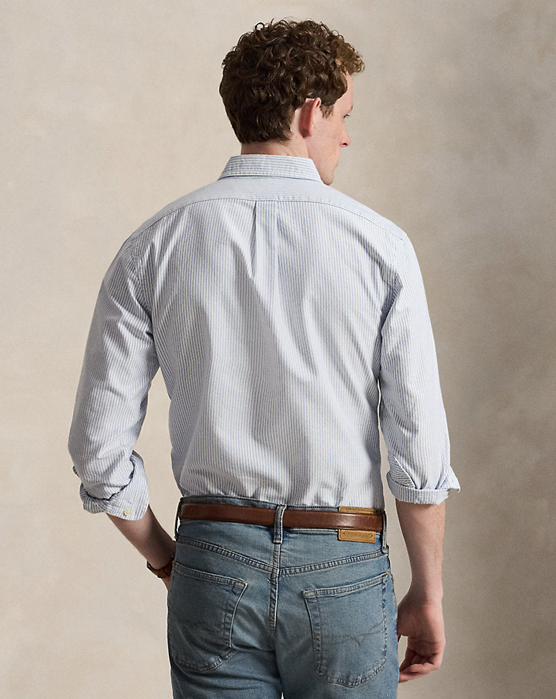 Slim Fit Striped Oxford Shirt Blue/White