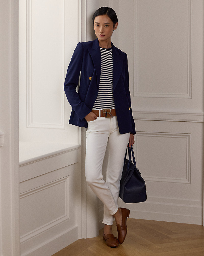 Camden Jacke aus Wolle-Crêpe Luxus Marine