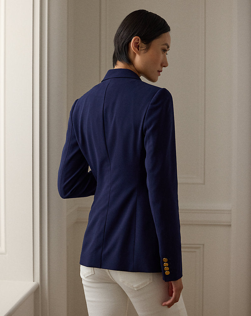 Camden Jacke aus Wolle-Crêpe Luxus Marine