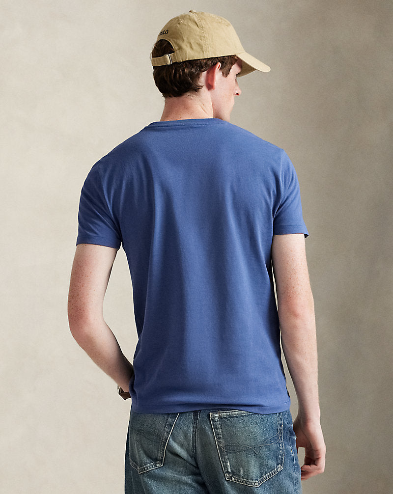 Custom Slim Fit Jersey Crewneck T-Shirt Light Navy