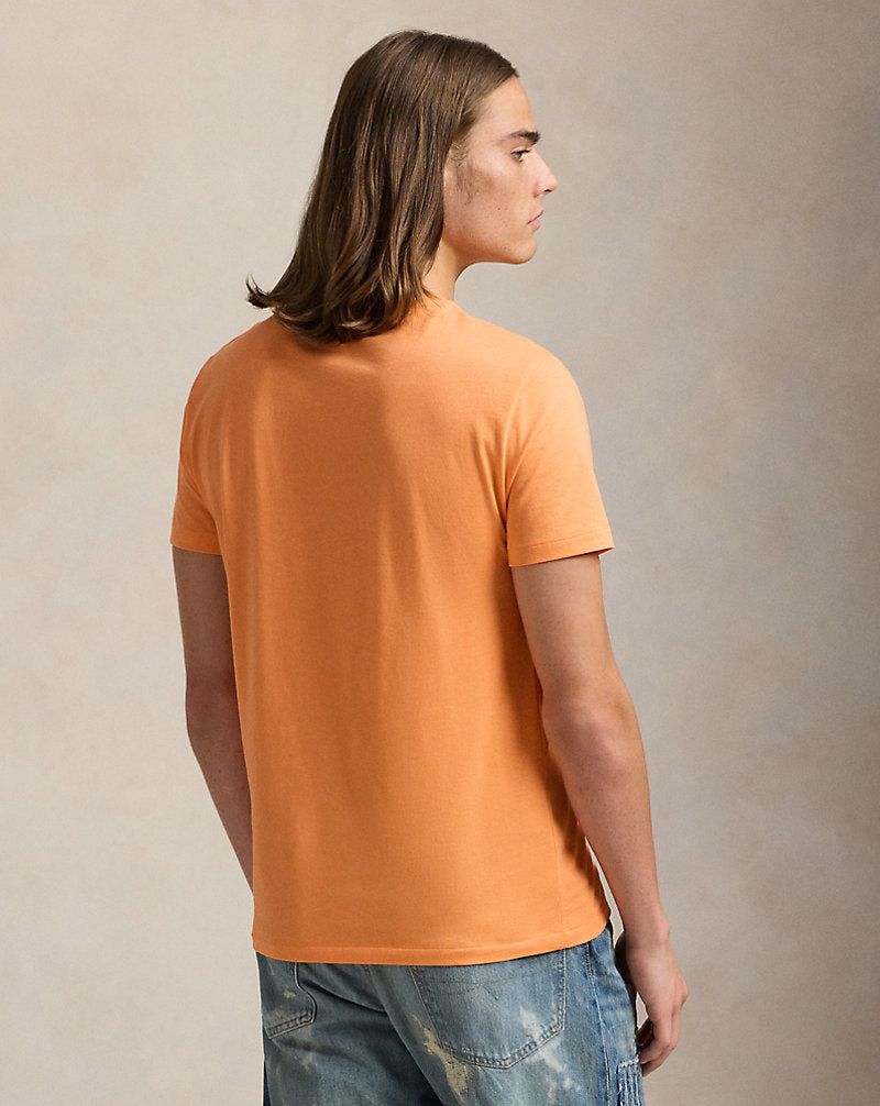 Custom Slim Fit Jersey Crewneck T-Shirt Classic Peach