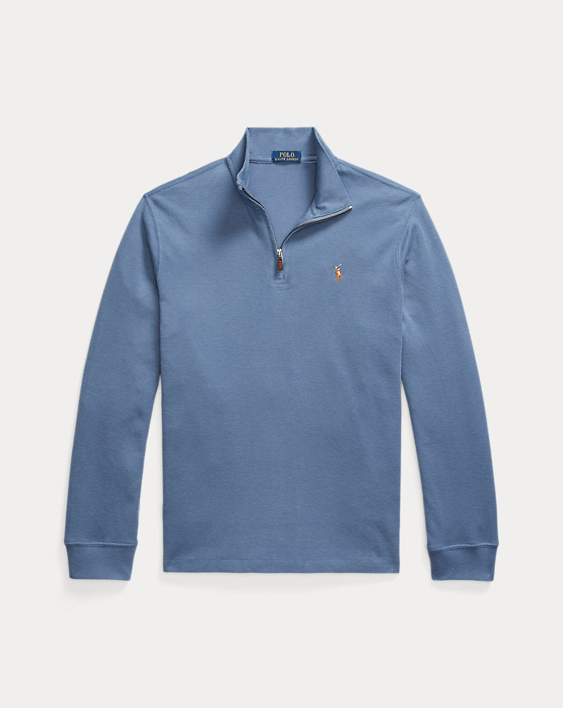 Estate-Rib Quarter-Zip Pullover Capri Blue