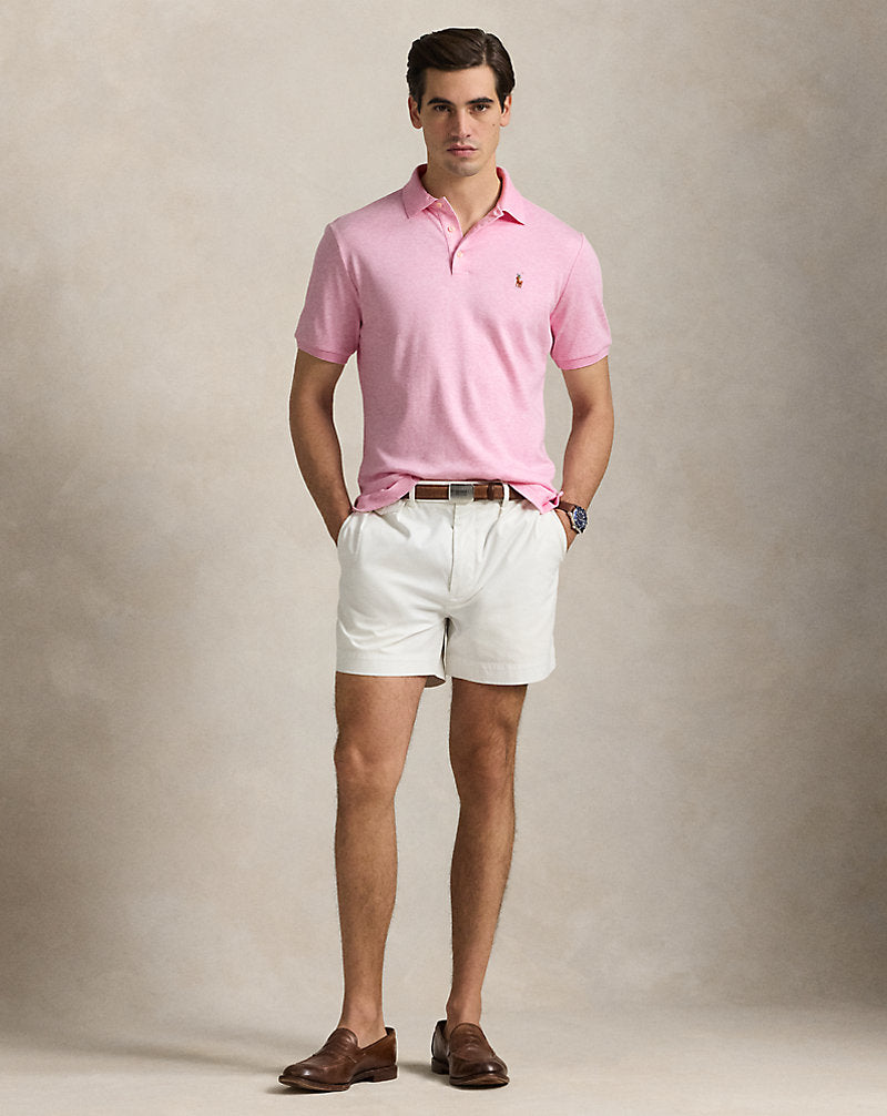 Custom Slim Fit Soft Cotton Polo Shirt Caramel Pink Heather