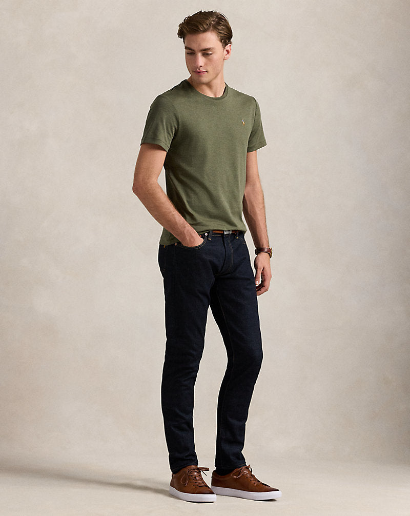 Custom Slim Fit Soft Cotton T-Shirt Service Green Heather
