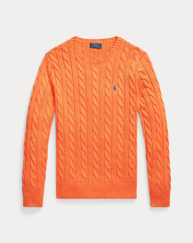 Cable-Knit Cotton Jumper Spring Melon
