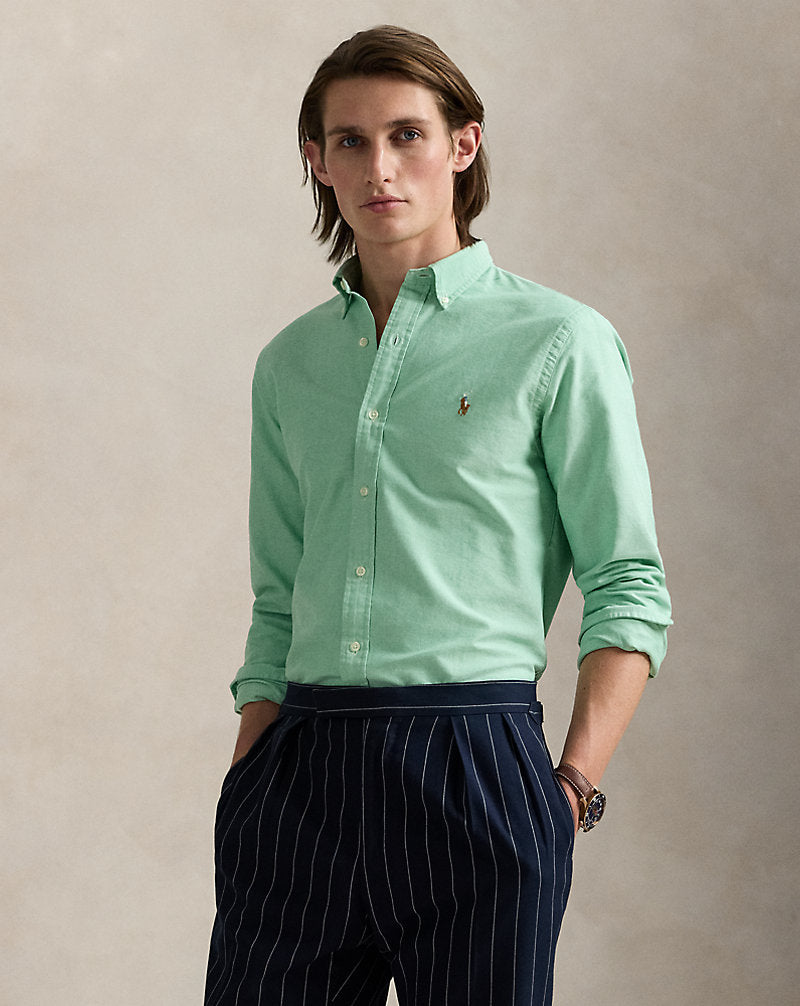 Slim Fit Oxford Shirt Summer Emerald