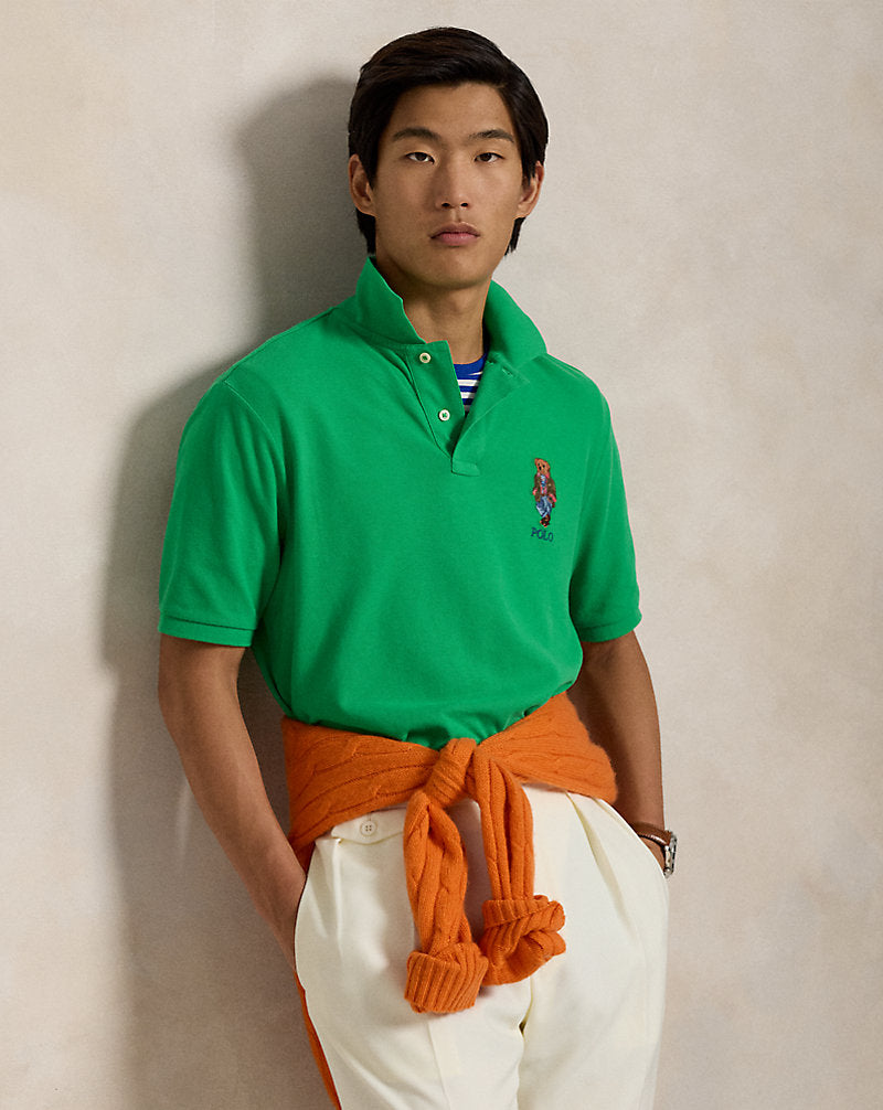 Classic Fit Polo Bear Mesh Polo Shirt Summr Emrld Explorer