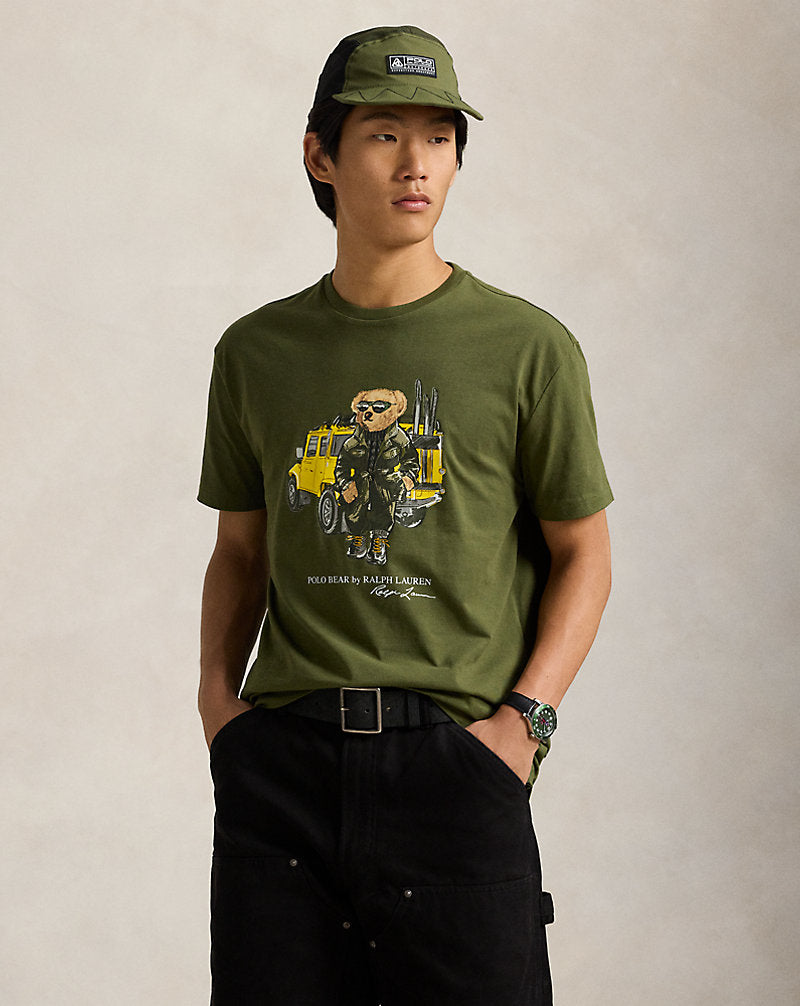 Classic Fit Polo Bear Jersey T-Shirt New Olive Defender B