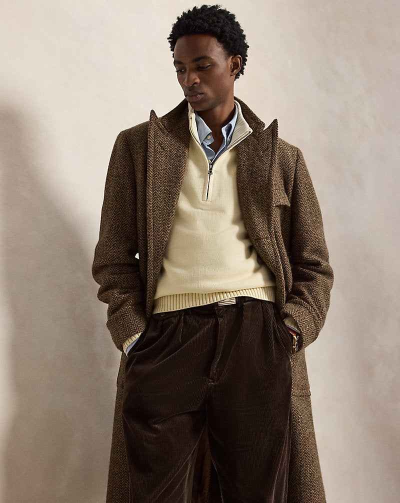 Cotton Quarter-Zip Jumper Andover Cream