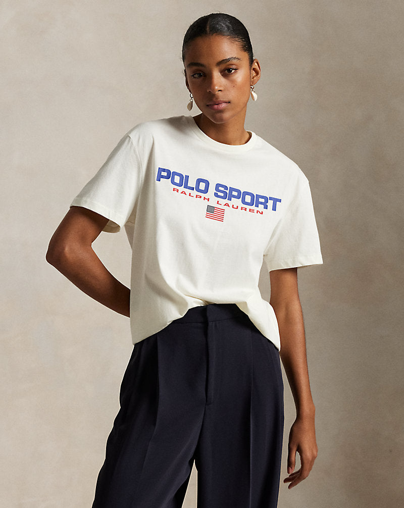 Classic Fit Polo Sport Jersey T-Shirt Clubhouse Cream