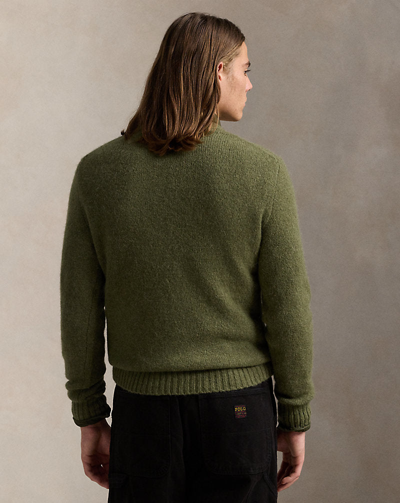 Textured Crewneck Jumper New Olive