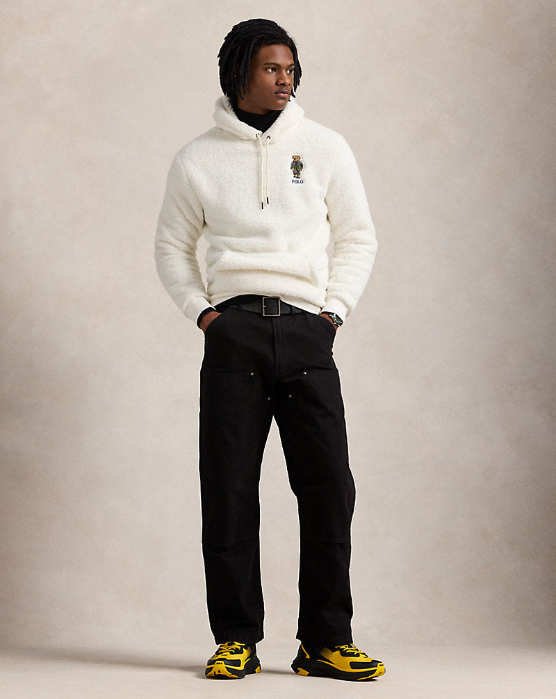 Polo Bear Pile Fleece Hoodie Antq Cream Defender