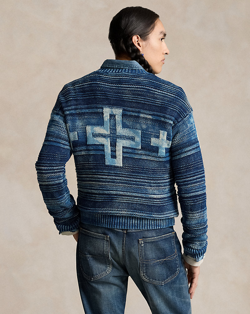 Naiomi Glasses Cotton Jumper Indigo Combo