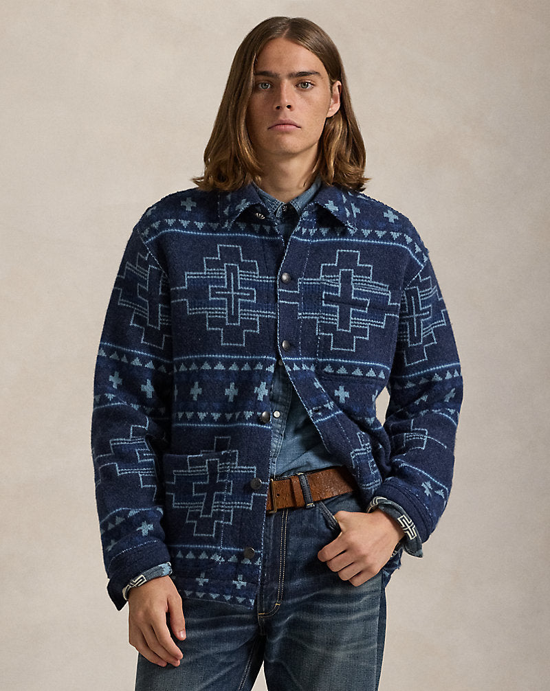Naiomi Glasses Wool Jacket Navy Combo