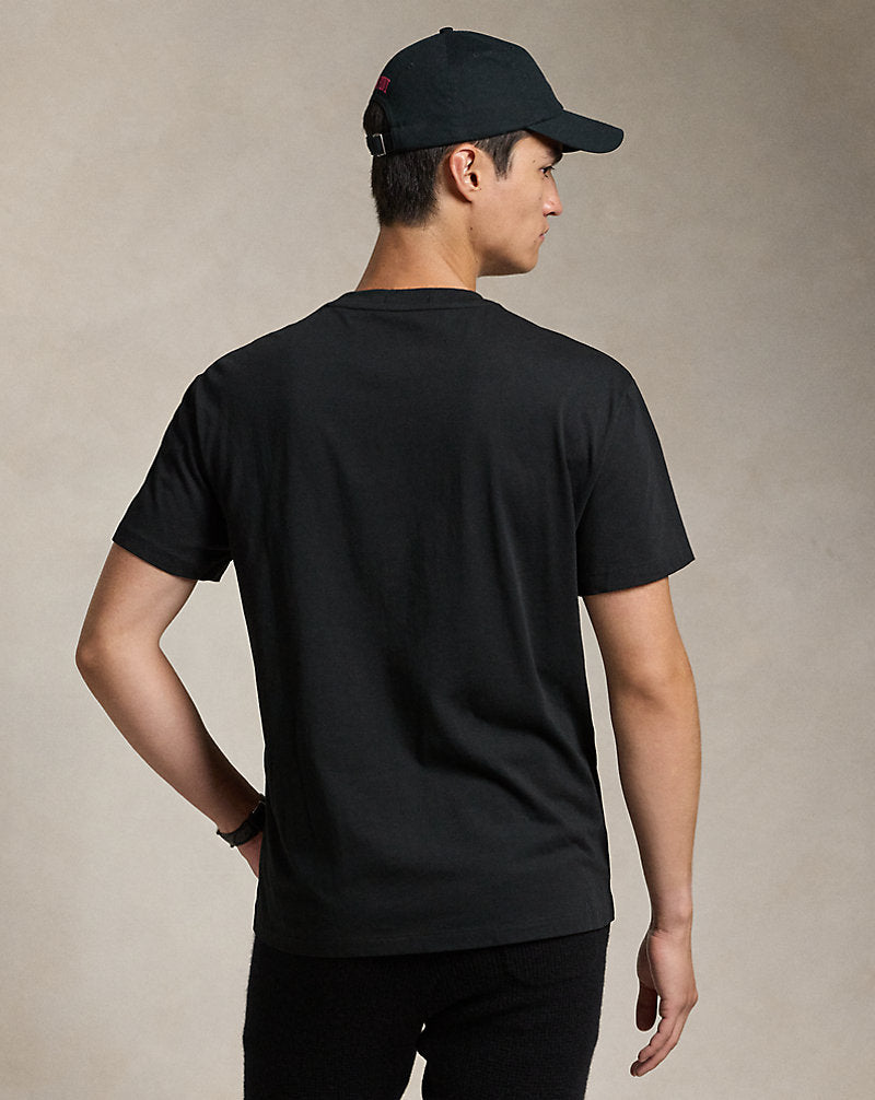 Pink Pony Classic Fit Jersey T-Shirt Polo Black