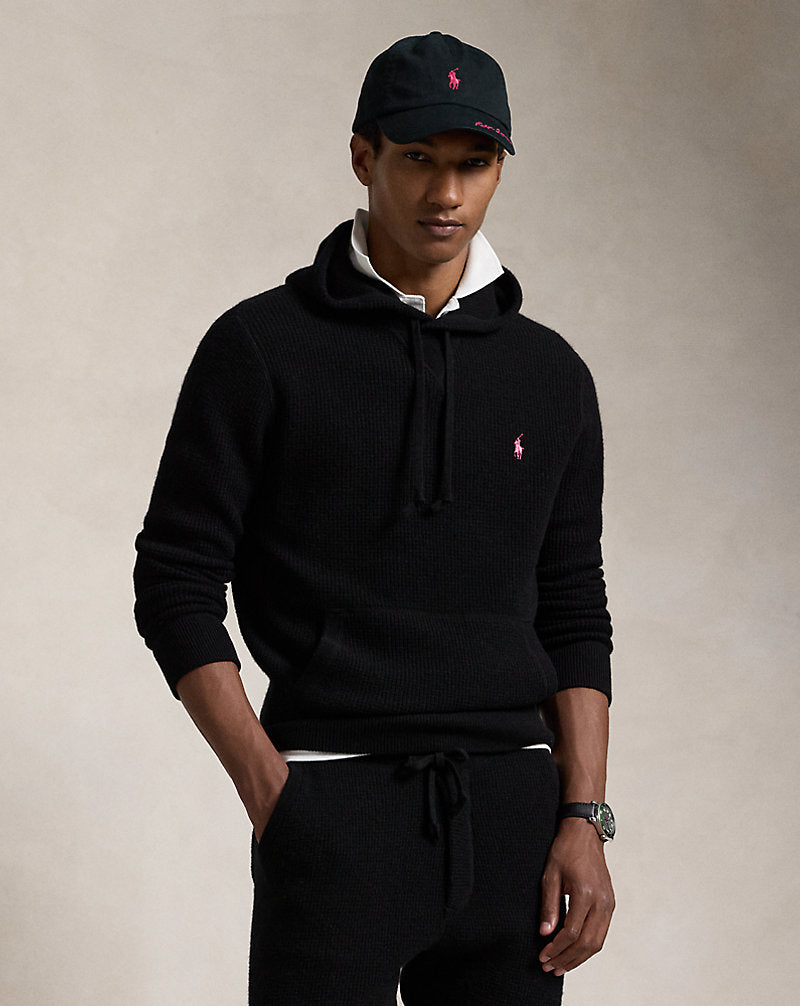 Pink Pony Washable Cashmere Jumper Polo Black