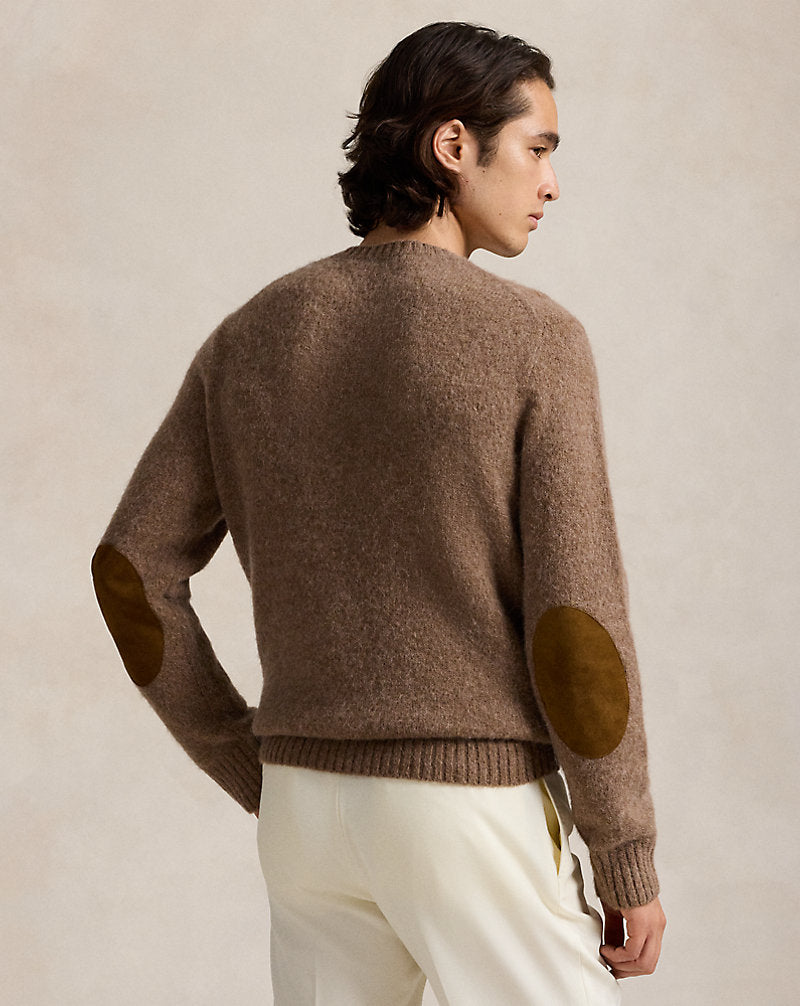 Suede-Patch Jumper Copper Melange