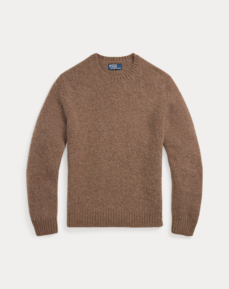 Suede-Patch Jumper Copper Melange